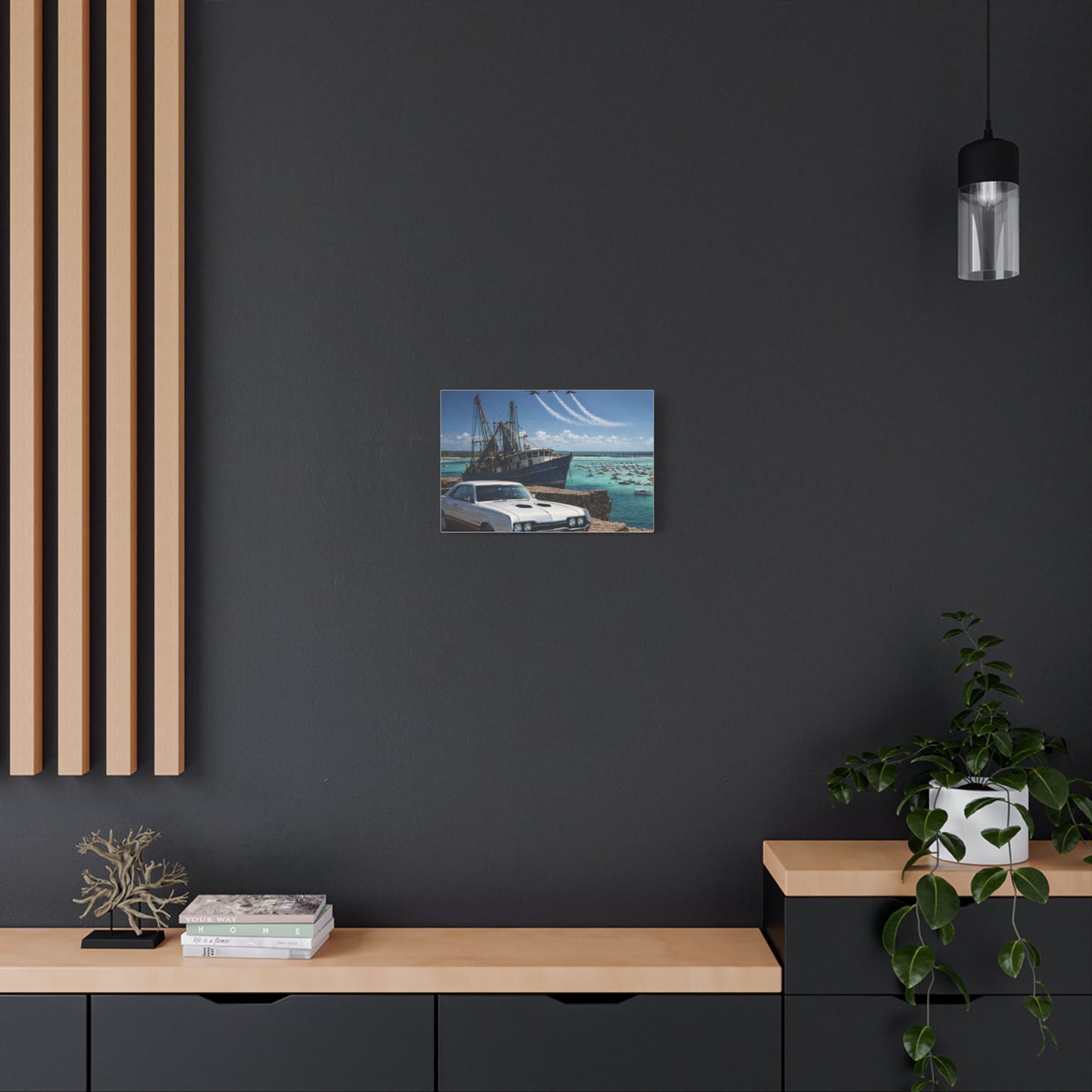 Viking Warrior Helmet Matte Canvas Print — Stretched Wall Art