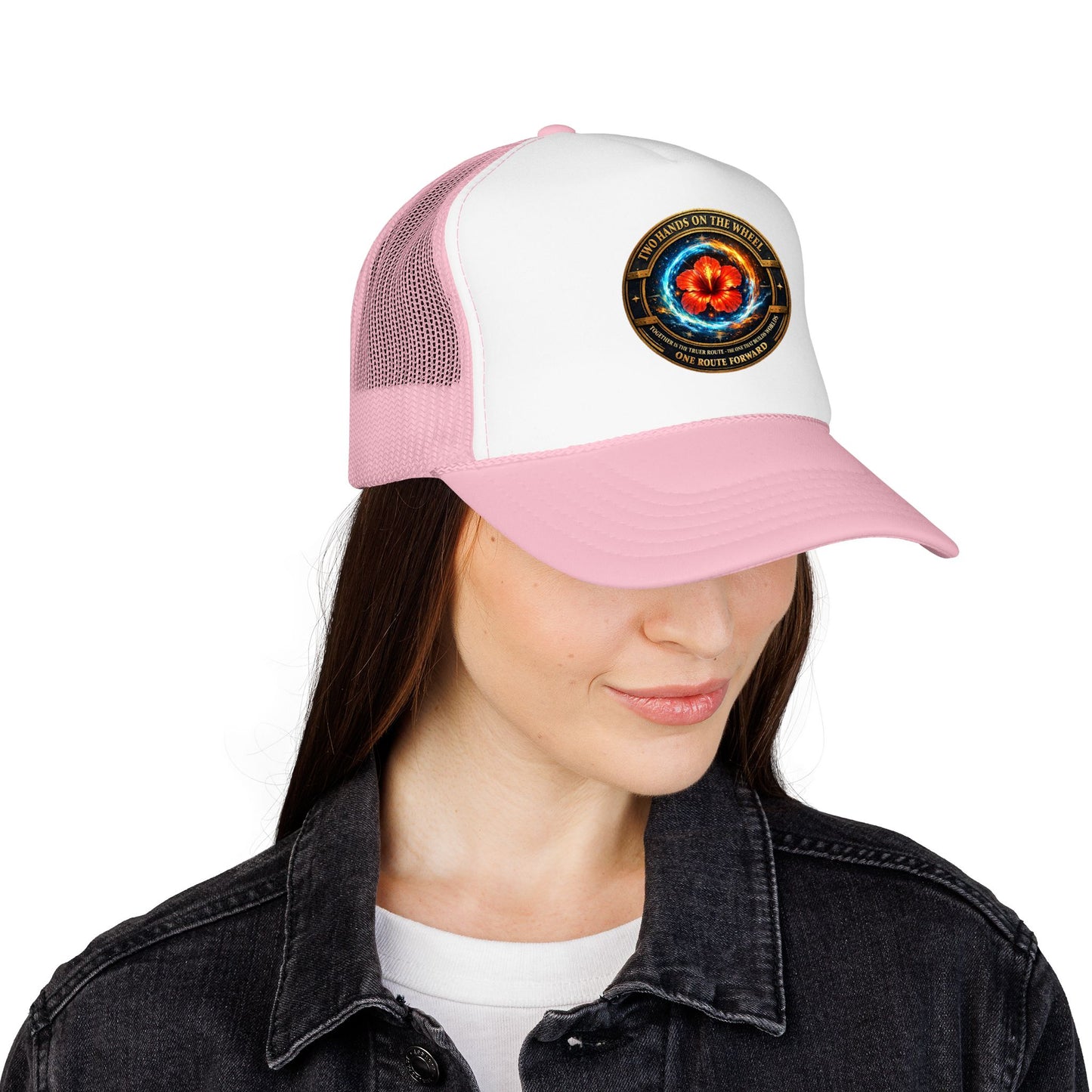 Trucker Hat — Cosmic Hibiscus Logo Foam Trucker Hat