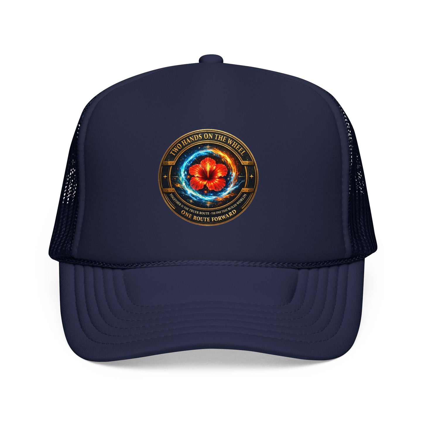 Trucker Hat — Cosmic Hibiscus Logo Foam Trucker Hat