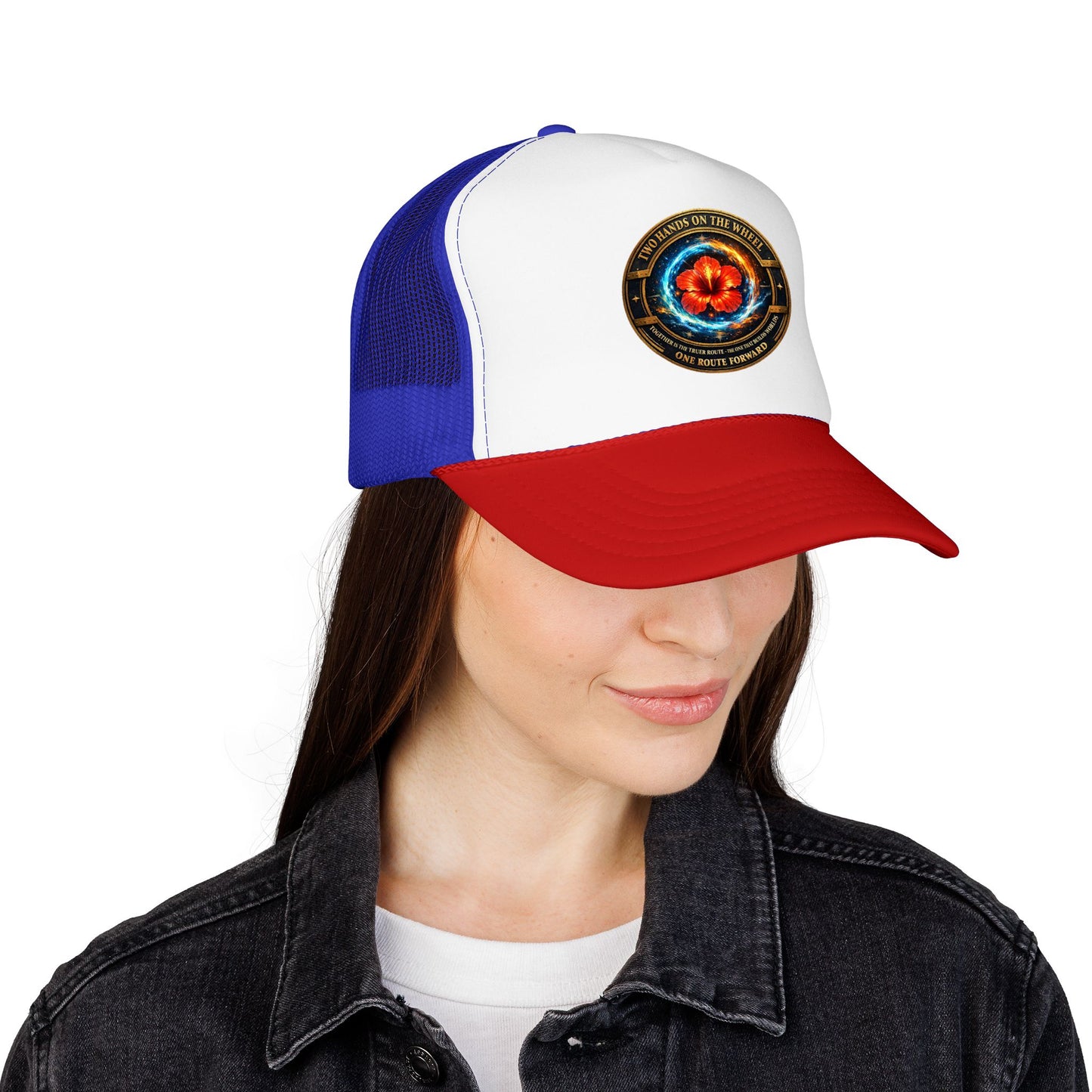 Trucker Hat — Cosmic Hibiscus Logo Foam Trucker Hat