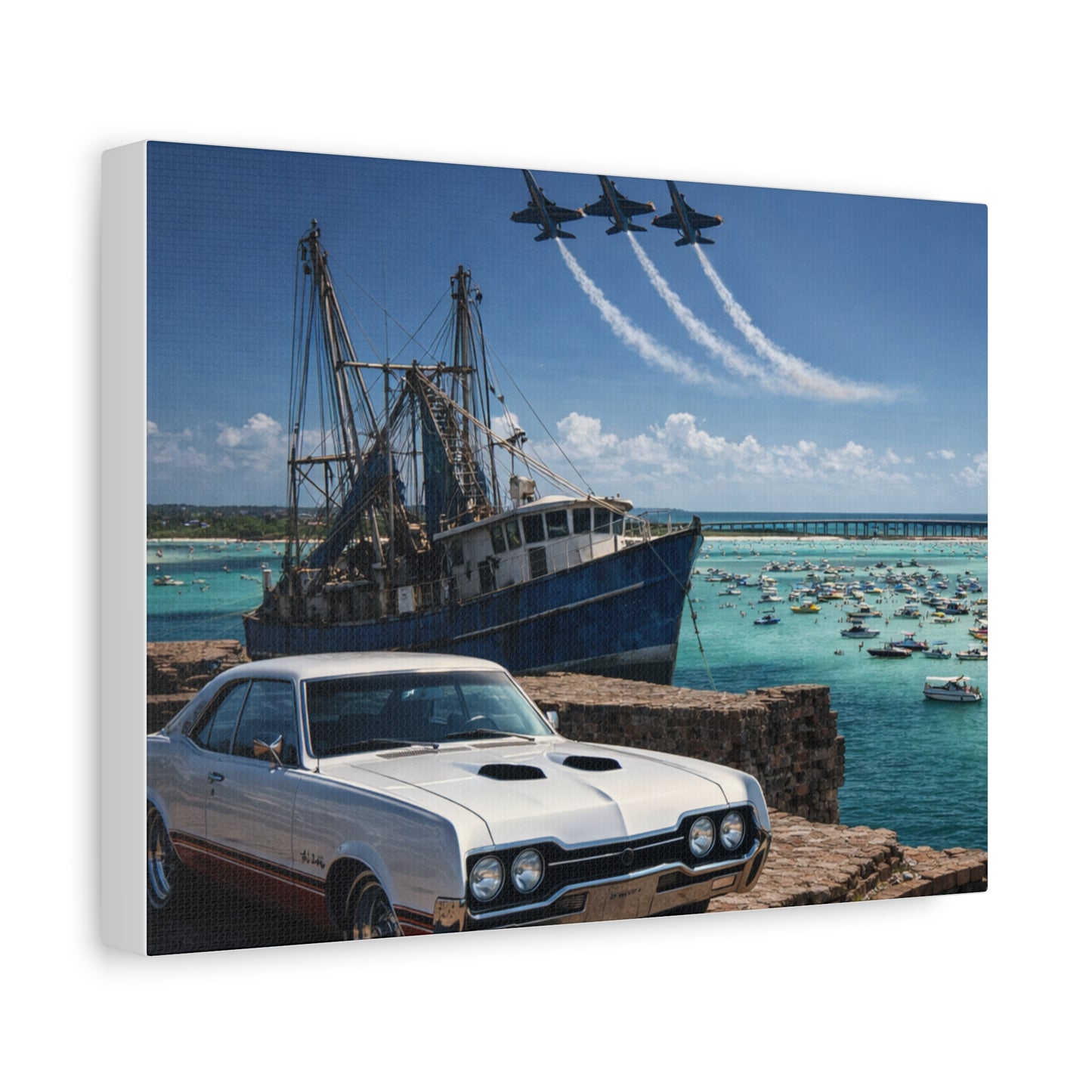 Viking Warrior Helmet Matte Canvas Print — Stretched Wall Art