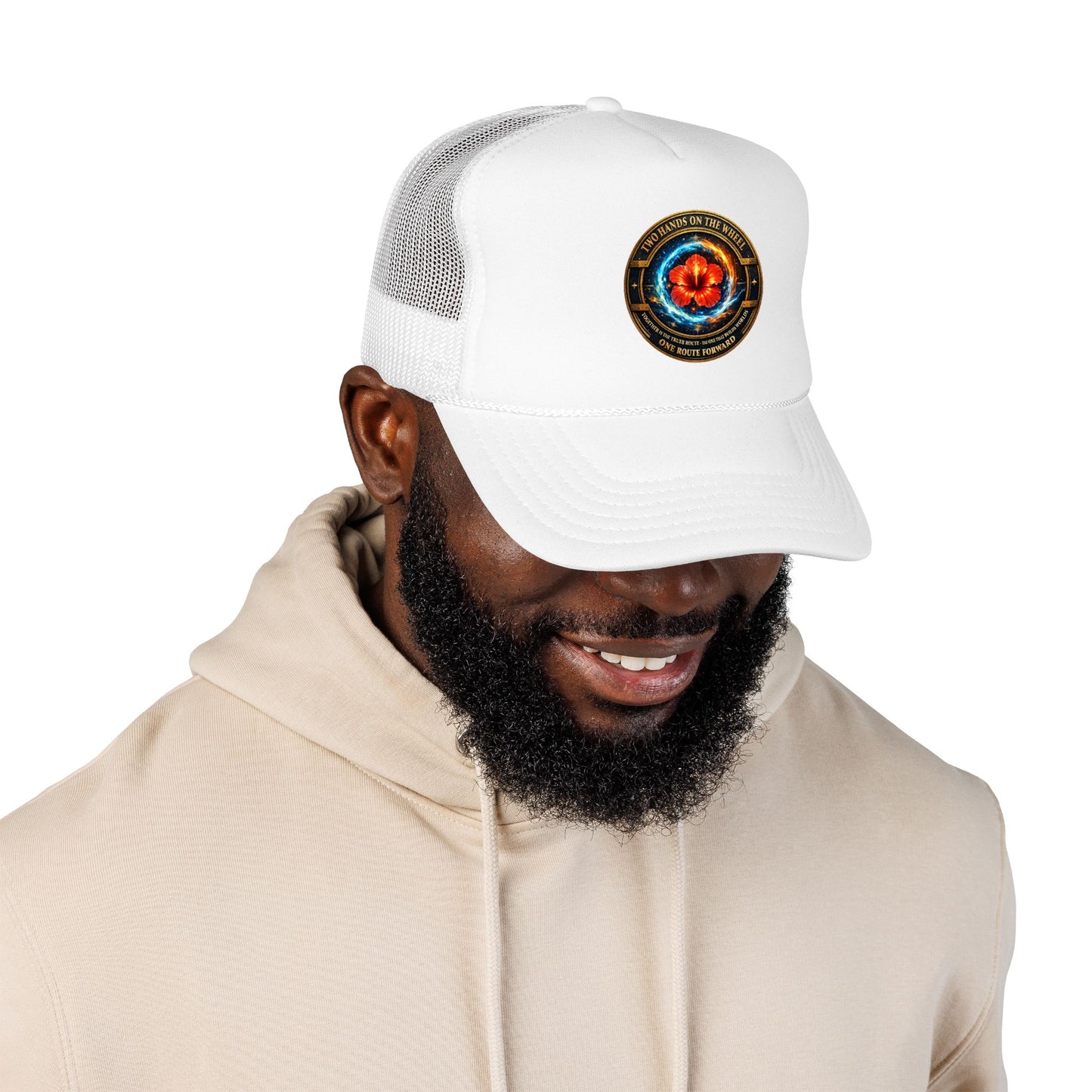 Trucker Hat — Cosmic Hibiscus Logo Foam Trucker Hat