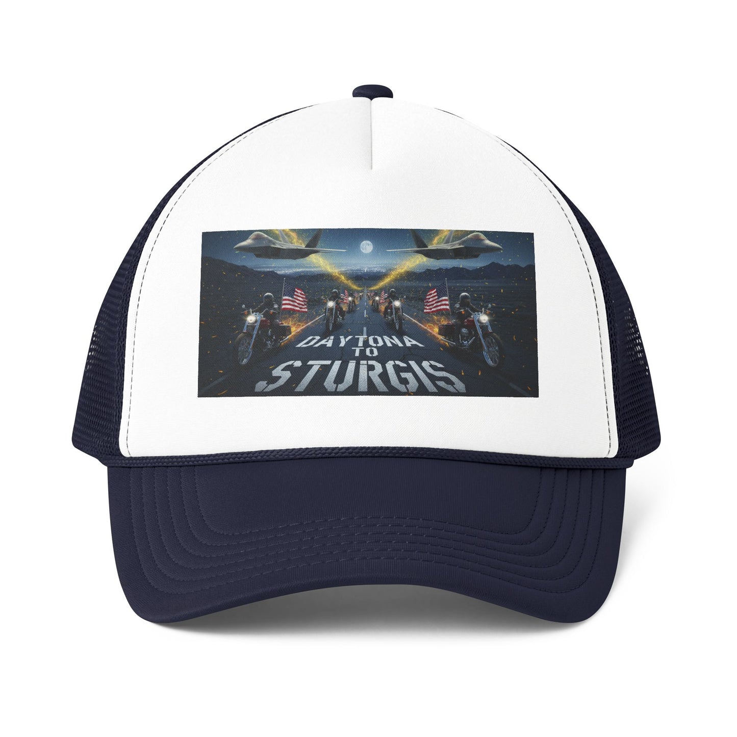 Daytona to Sturgis Motorcycle Trucker Hat