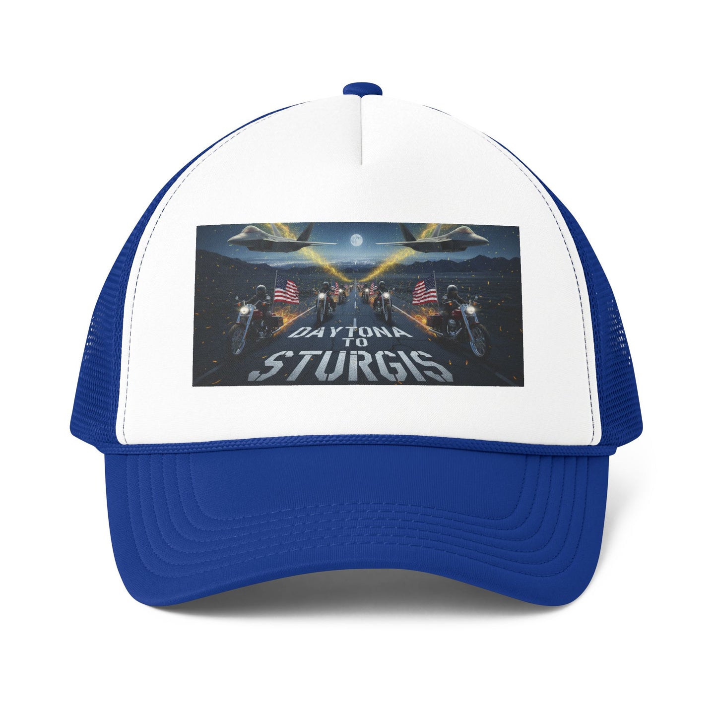 Daytona to Sturgis Motorcycle Trucker Hat