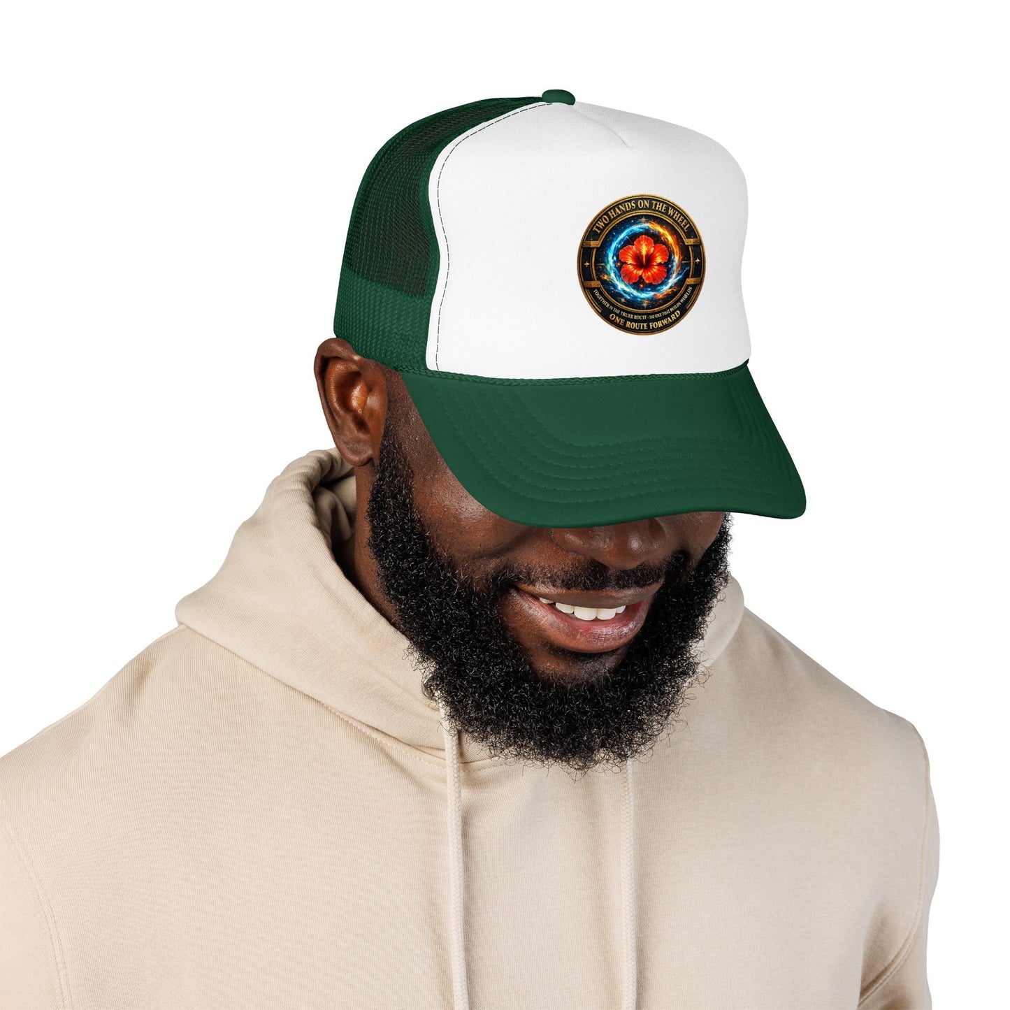 Trucker Hat — Cosmic Hibiscus Logo Foam Trucker Hat
