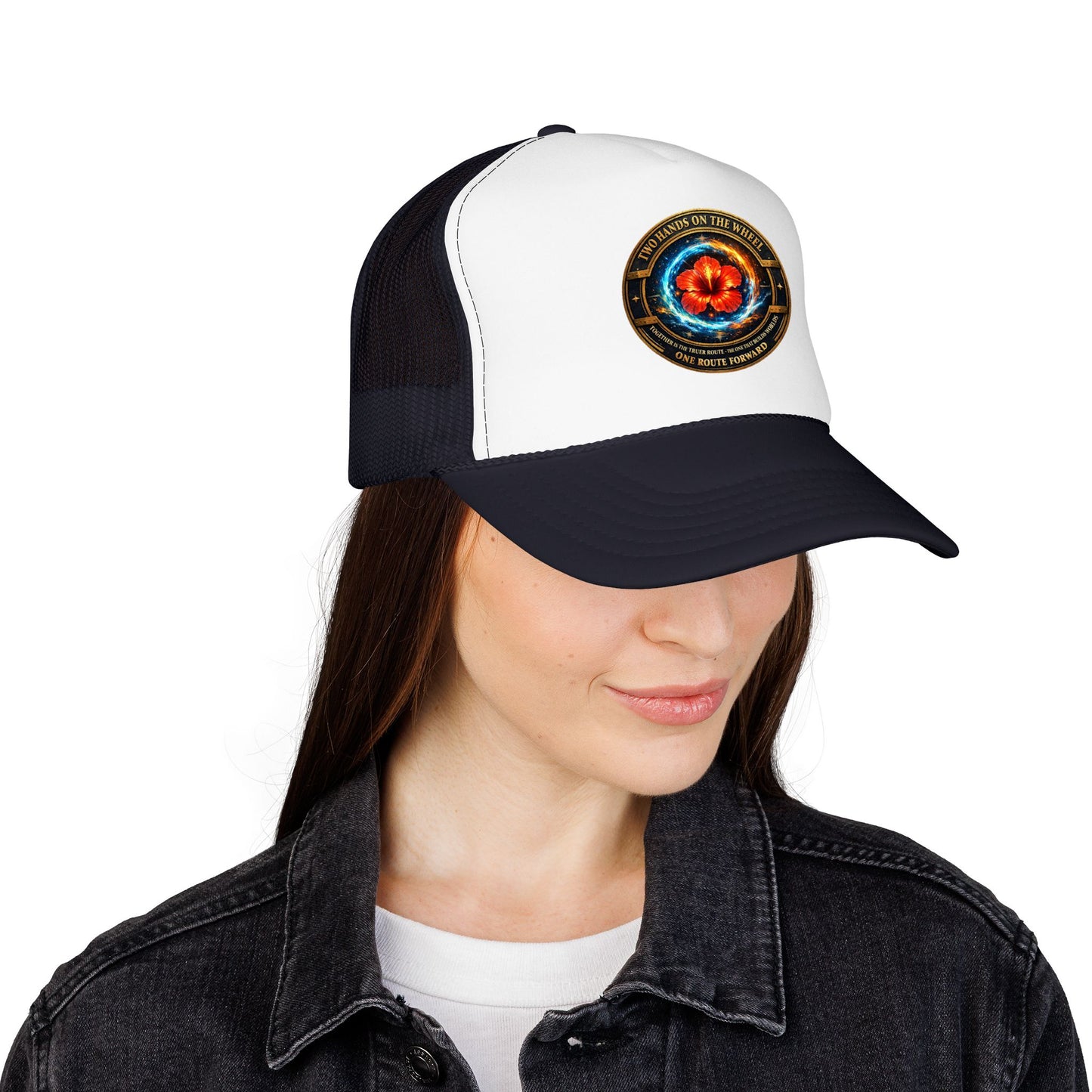 Trucker Hat — Cosmic Hibiscus Logo Foam Trucker Hat