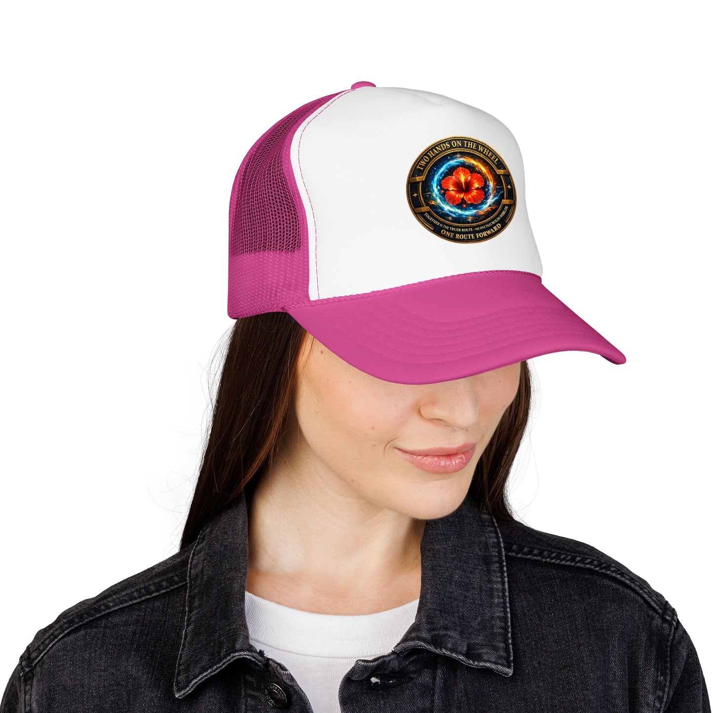 Trucker Hat — Cosmic Hibiscus Logo Foam Trucker Hat