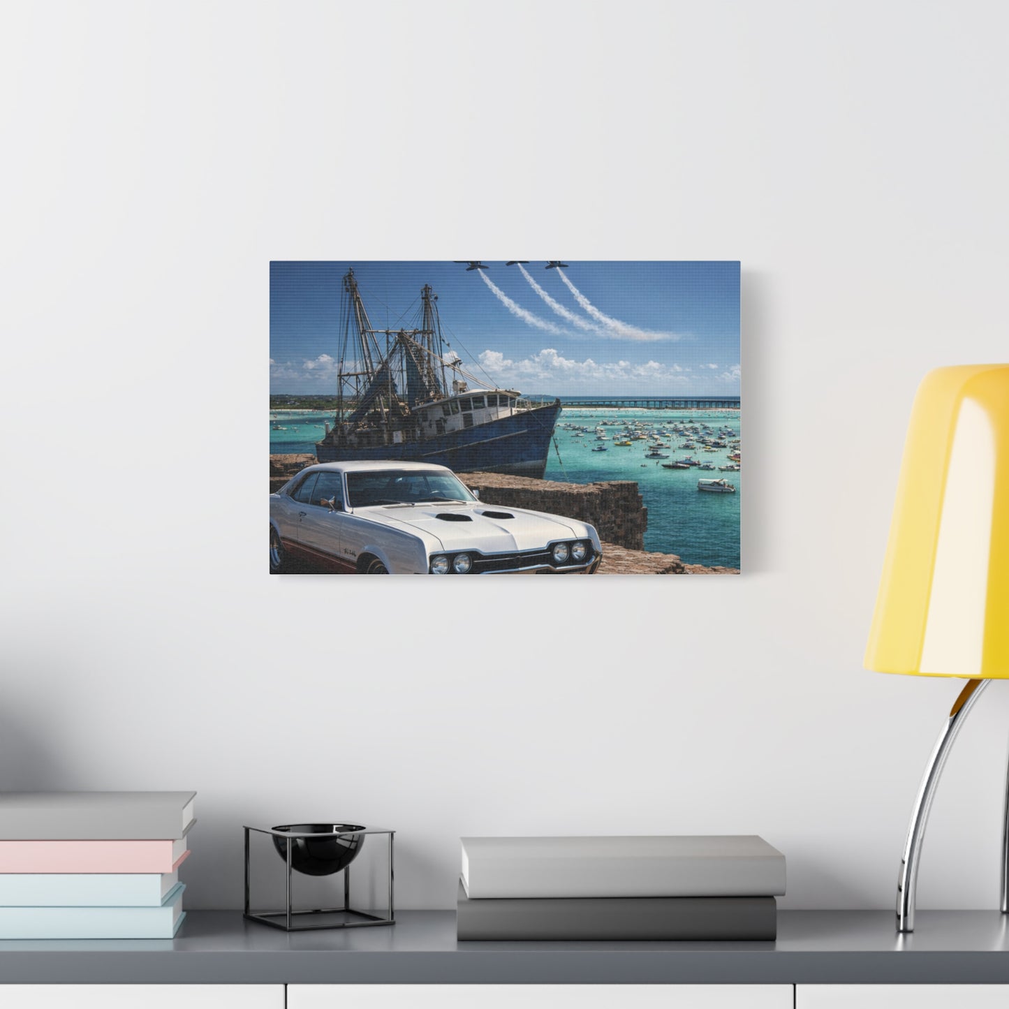 Viking Warrior Helmet Matte Canvas Print — Stretched Wall Art