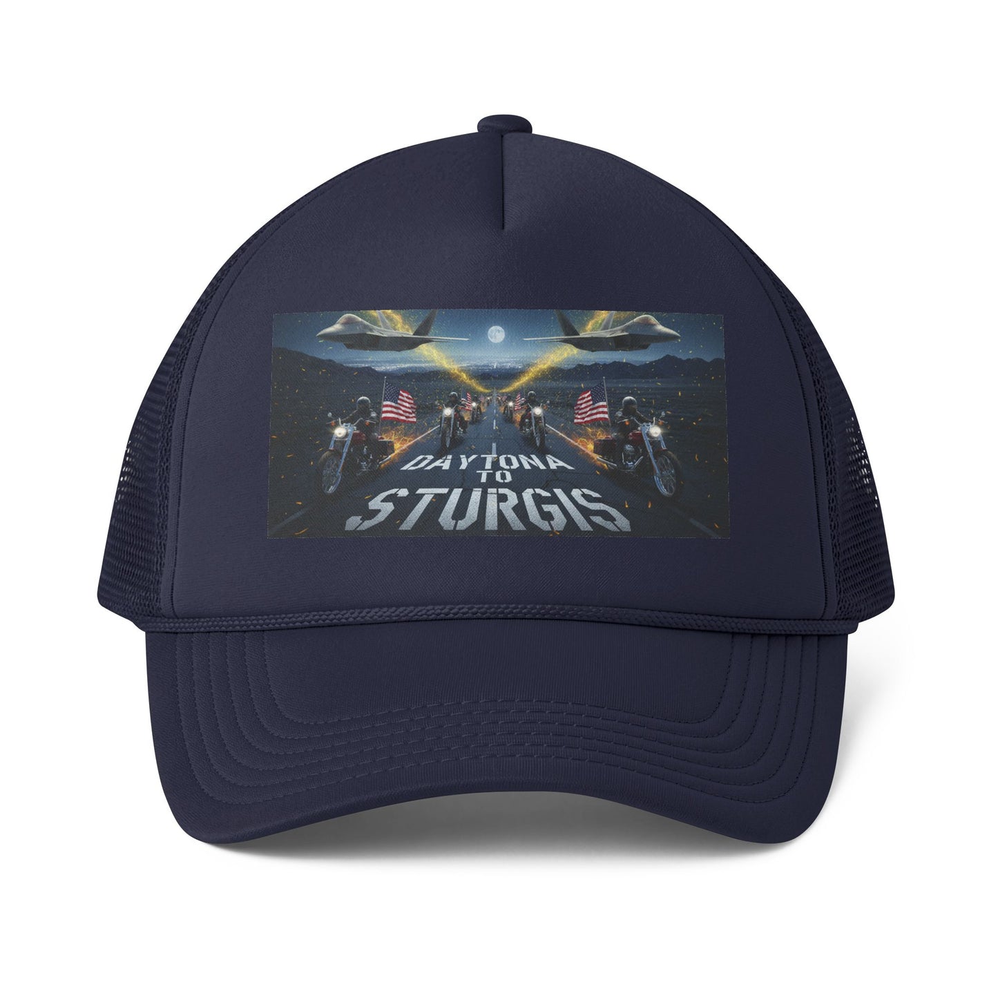Daytona to Sturgis Motorcycle Trucker Hat