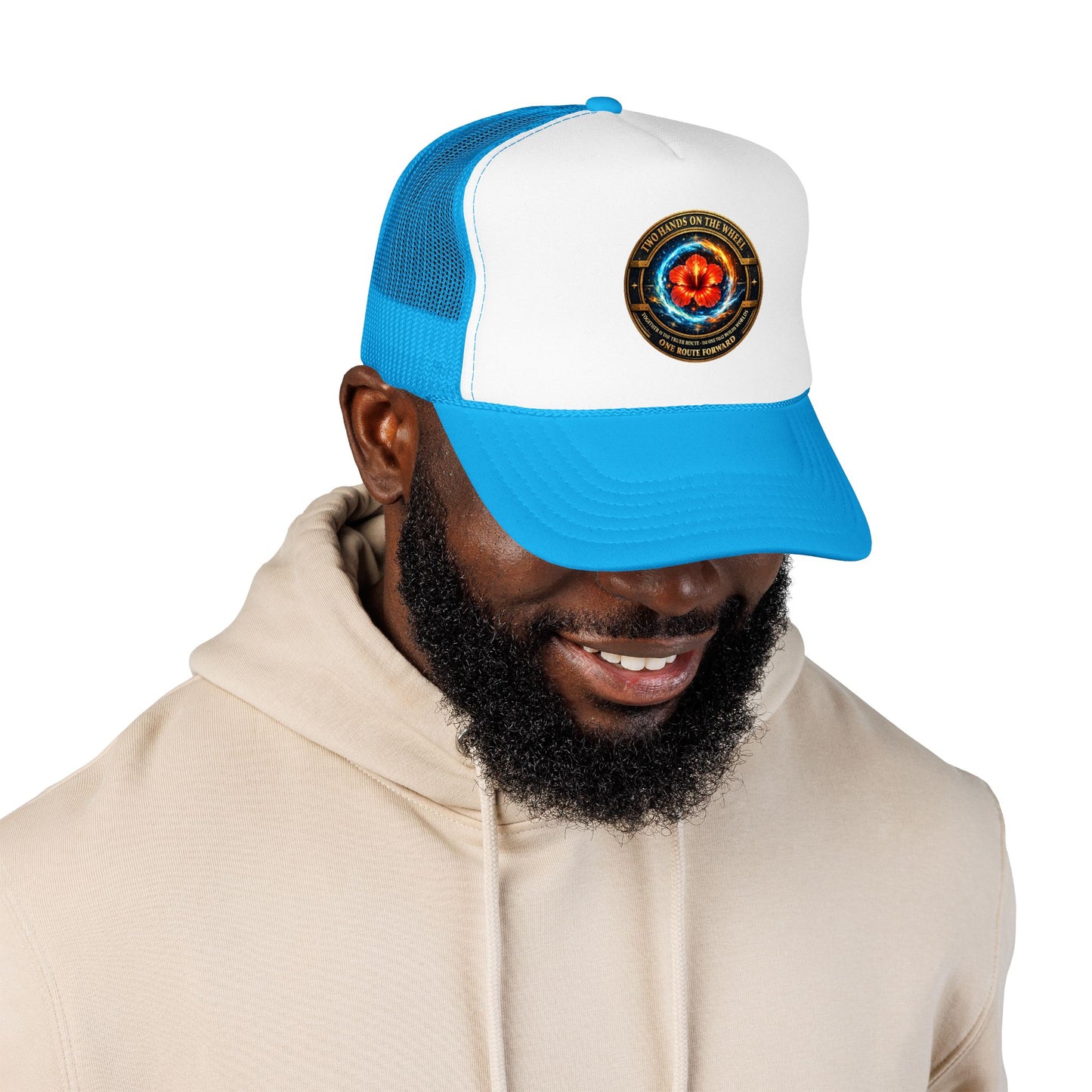 Trucker Hat — Cosmic Hibiscus Logo Foam Trucker Hat