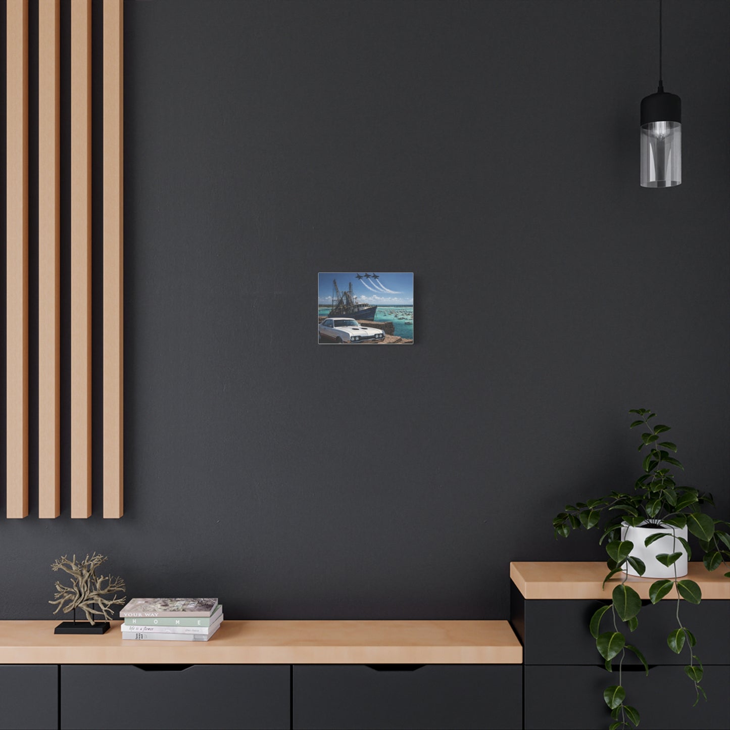 Viking Warrior Helmet Matte Canvas Print — Stretched Wall Art