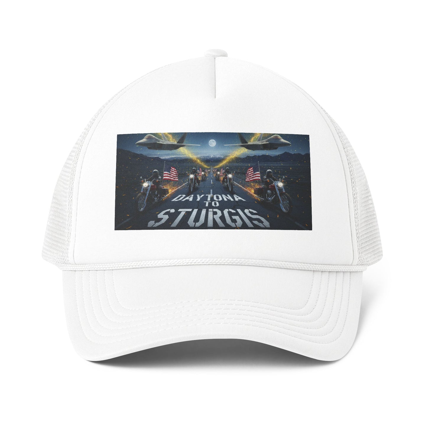 Daytona to Sturgis Motorcycle Trucker Hat