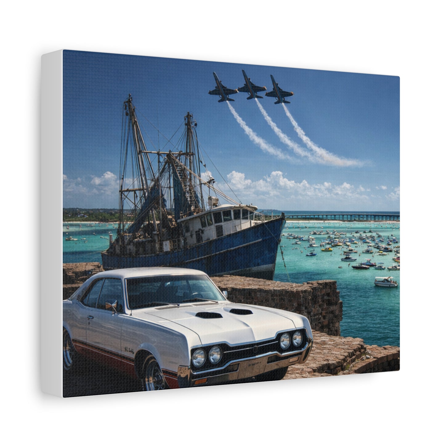 Viking Warrior Helmet Matte Canvas Print — Stretched Wall Art