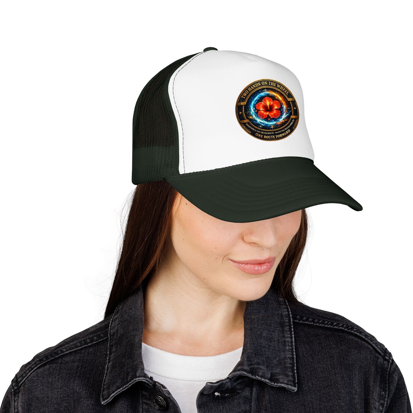 Trucker Hat — Cosmic Hibiscus Logo Foam Trucker Hat