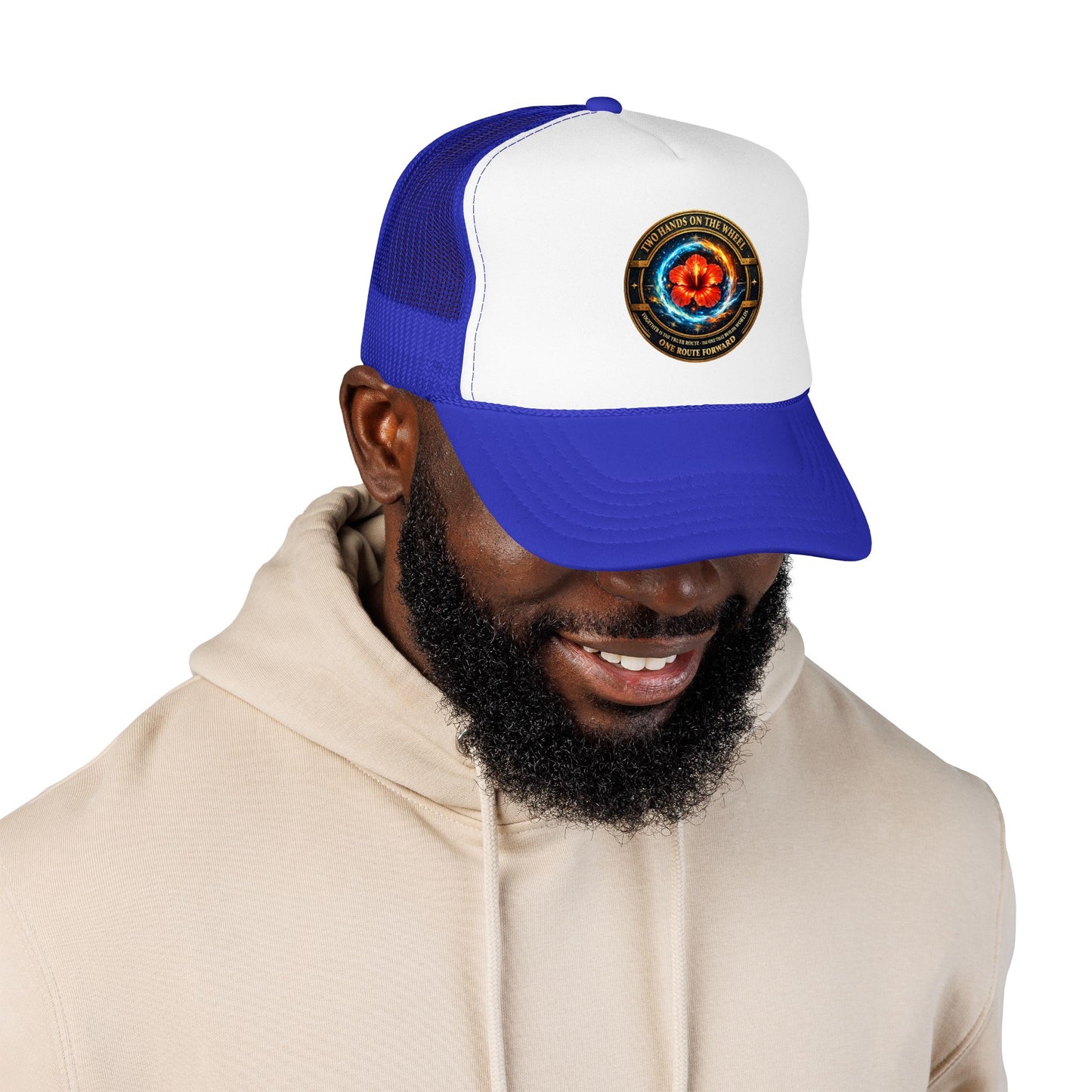 Trucker Hat — Cosmic Hibiscus Logo Foam Trucker Hat