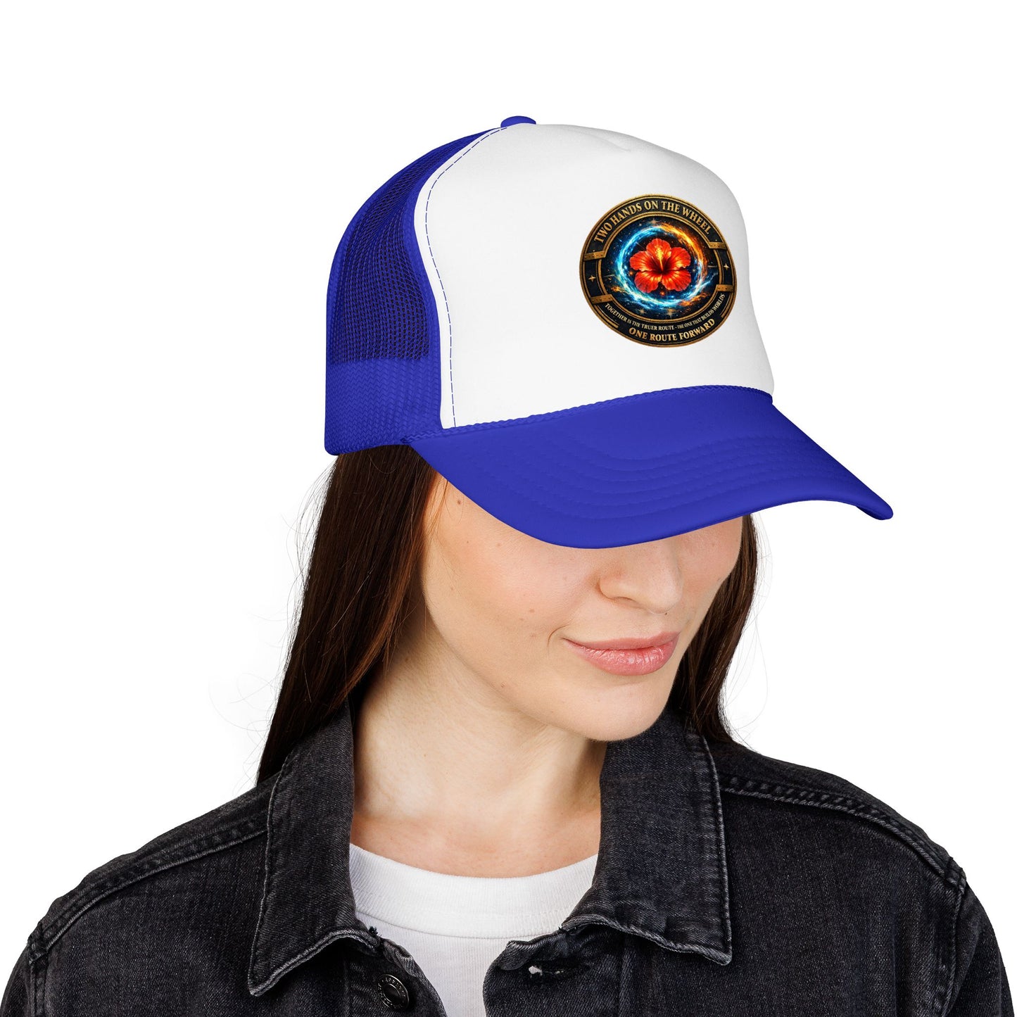 Trucker Hat — Cosmic Hibiscus Logo Foam Trucker Hat