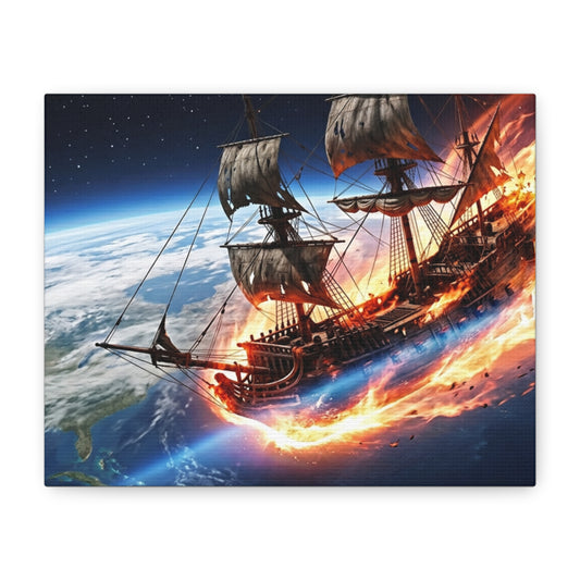 Religious Wall Art Canvas — 'Nes' Hebrew Eclipse Knight & King Prayer