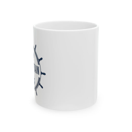 Sail Captain Ceramic Mug – Nautical Ship Wheel Coffee Cup (11oz & 15oz)