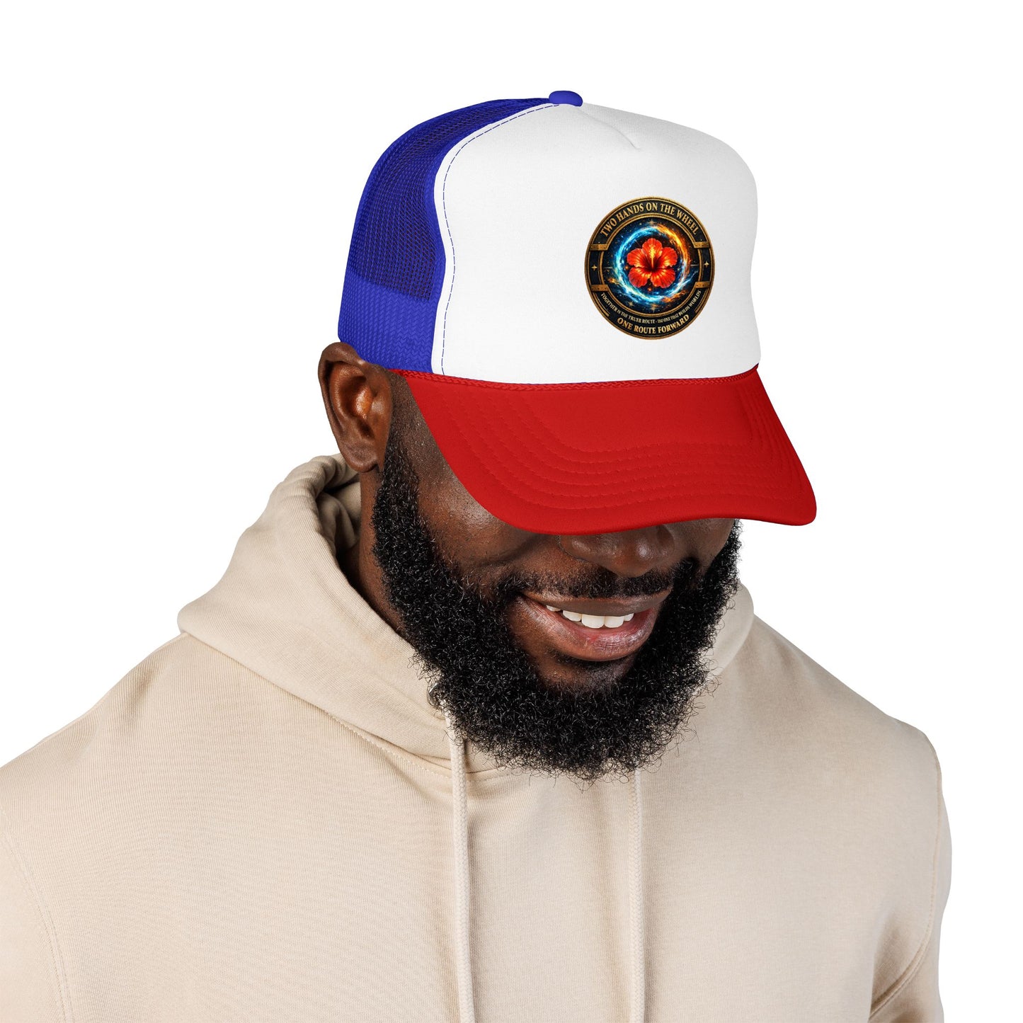 Trucker Hat — Cosmic Hibiscus Logo Foam Trucker Hat