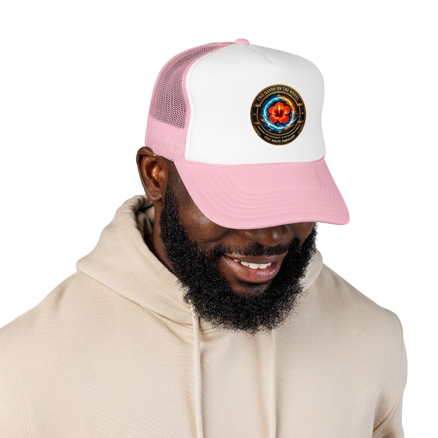 Trucker Hat — Cosmic Hibiscus Logo Foam Trucker Hat