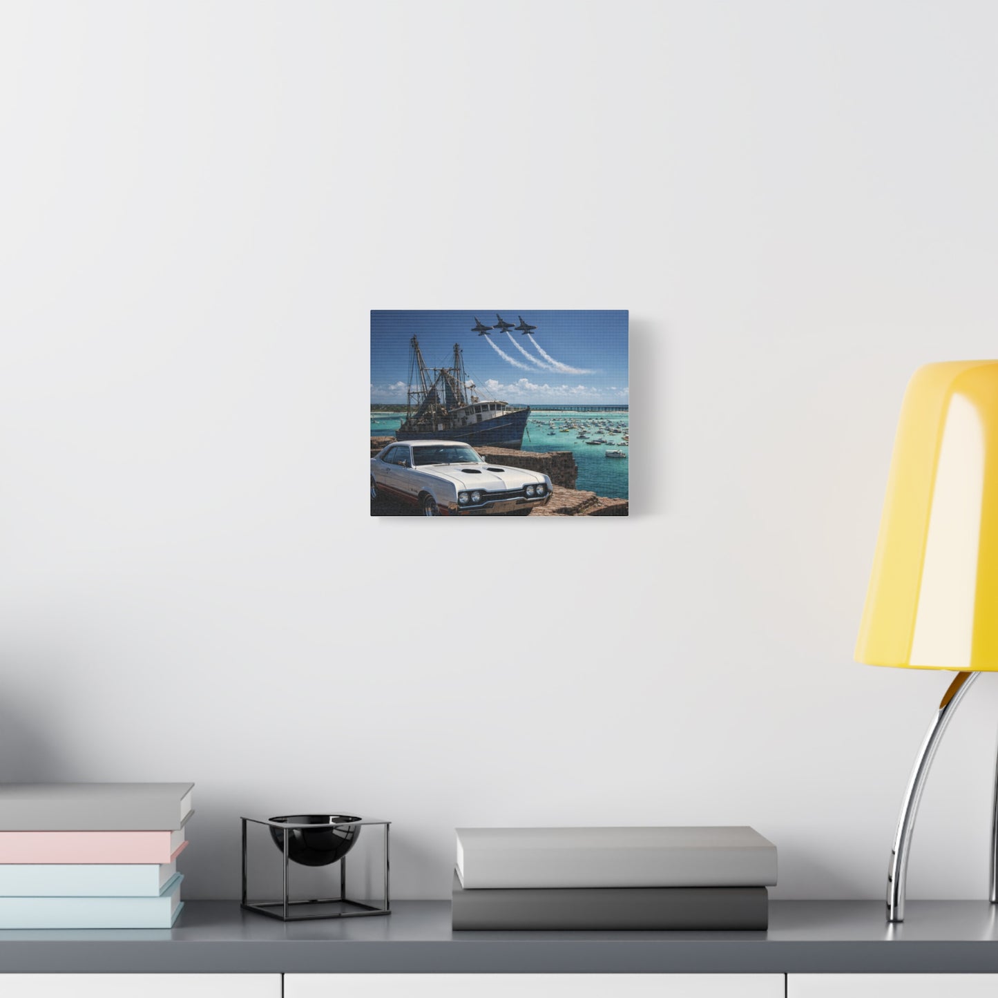 Viking Warrior Helmet Matte Canvas Print — Stretched Wall Art