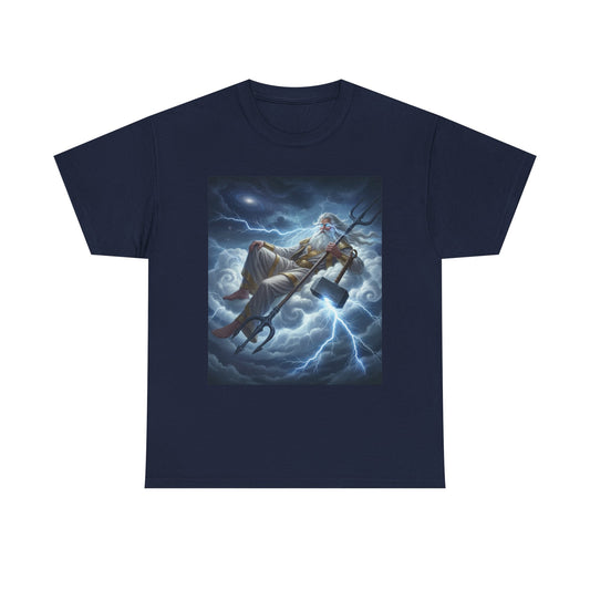 Mythic Storm God T‑Shirt — Zeus Poseidon Lightning Fantasy Tee