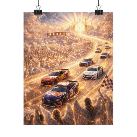 Racing to Heaven Matte Poster