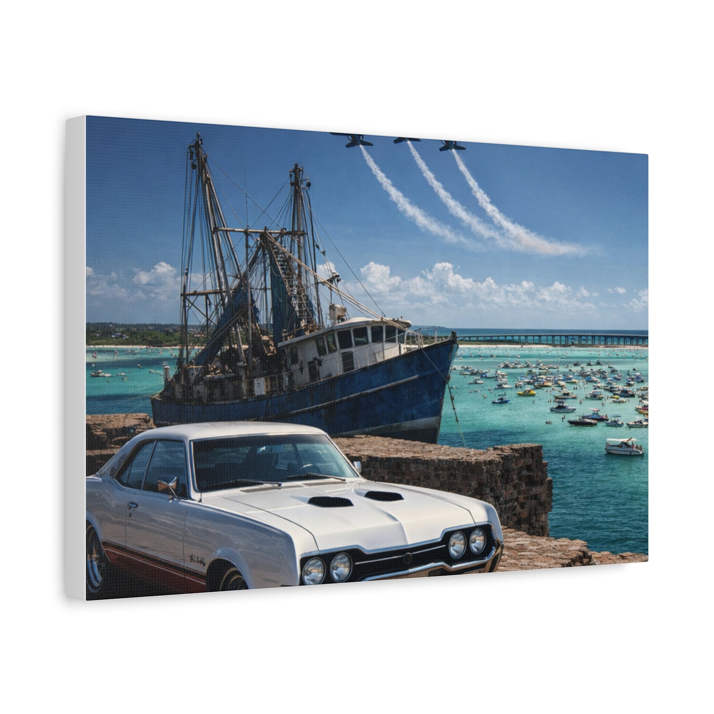 Viking Warrior Helmet Matte Canvas Print — Stretched Wall Art