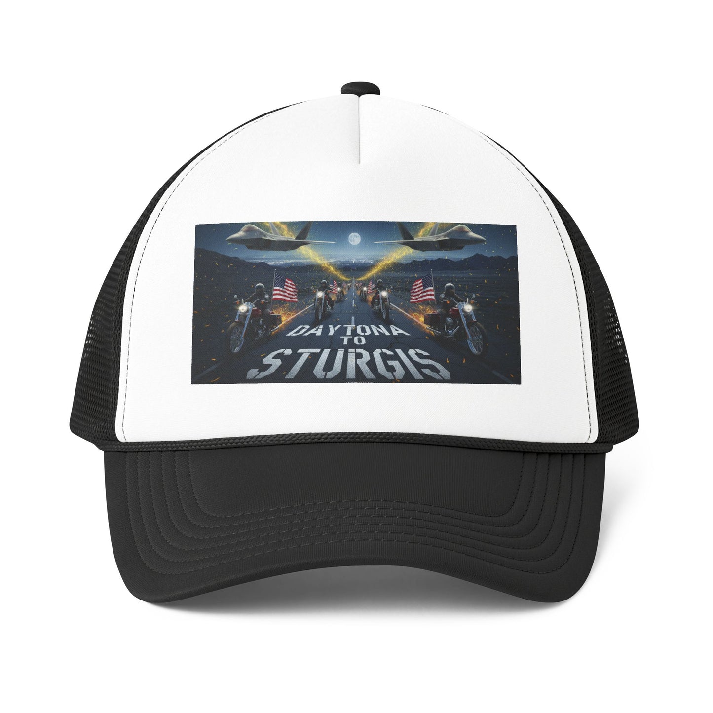 Daytona to Sturgis Motorcycle Trucker Hat