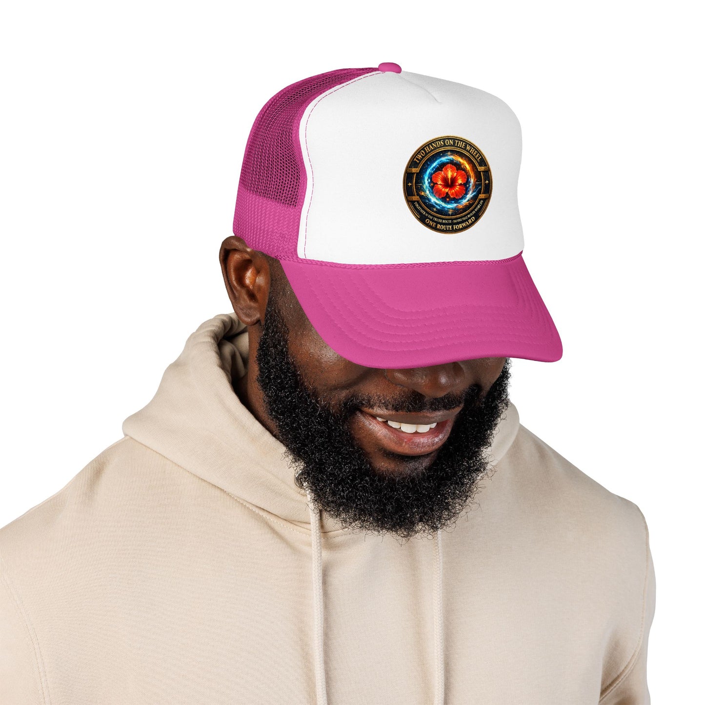 Trucker Hat — Cosmic Hibiscus Logo Foam Trucker Hat