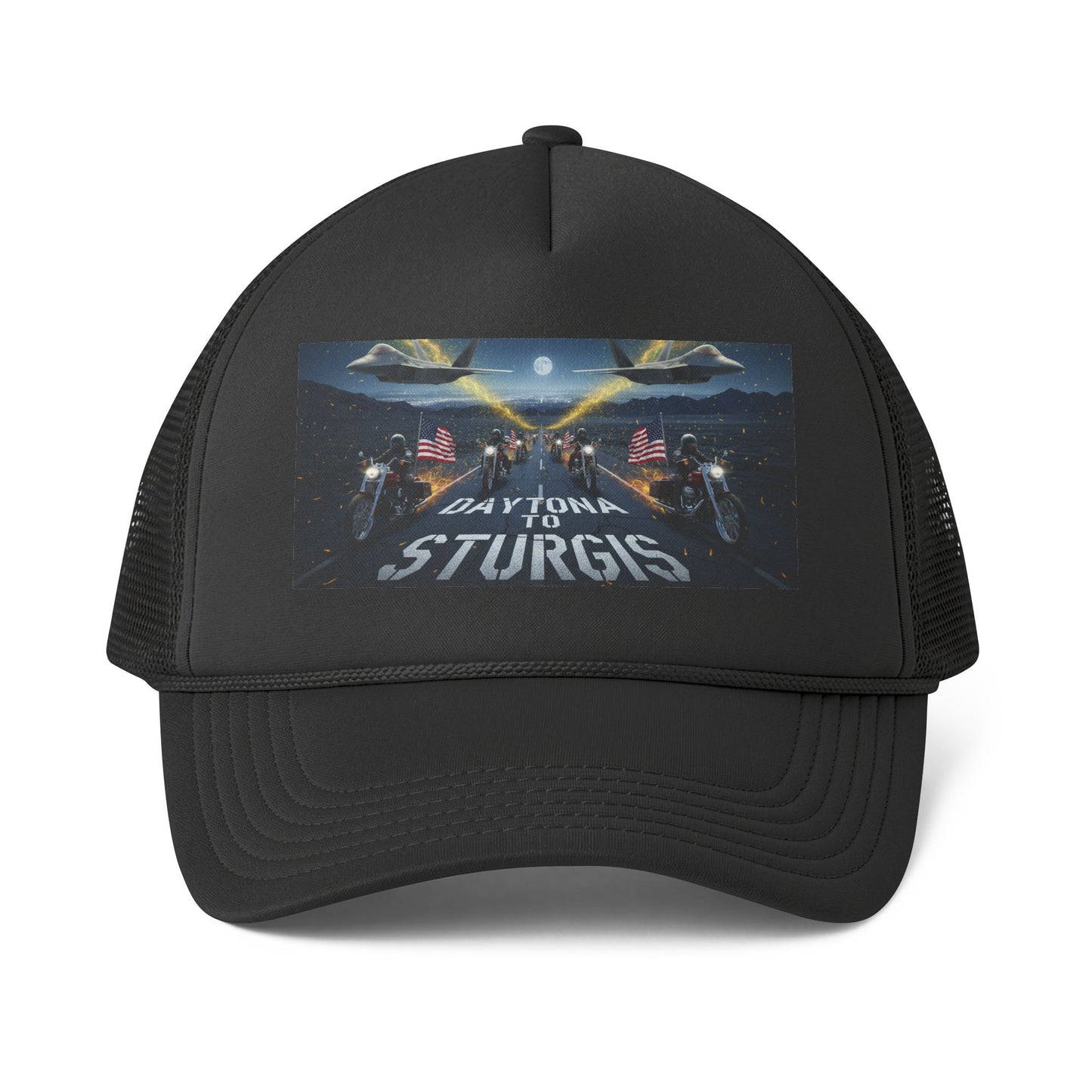 Daytona to Sturgis Motorcycle Trucker Hat