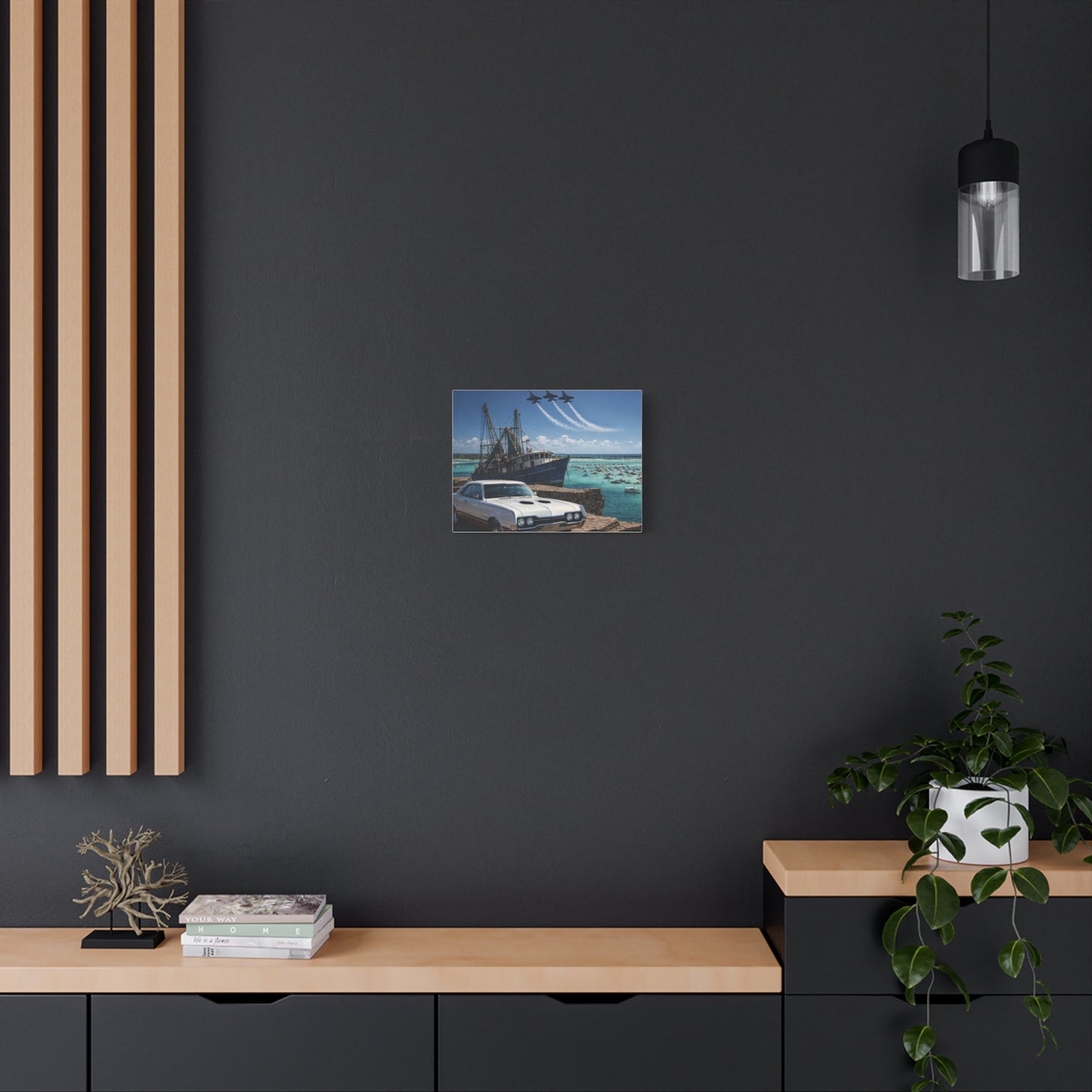 Viking Warrior Helmet Matte Canvas Print — Stretched Wall Art