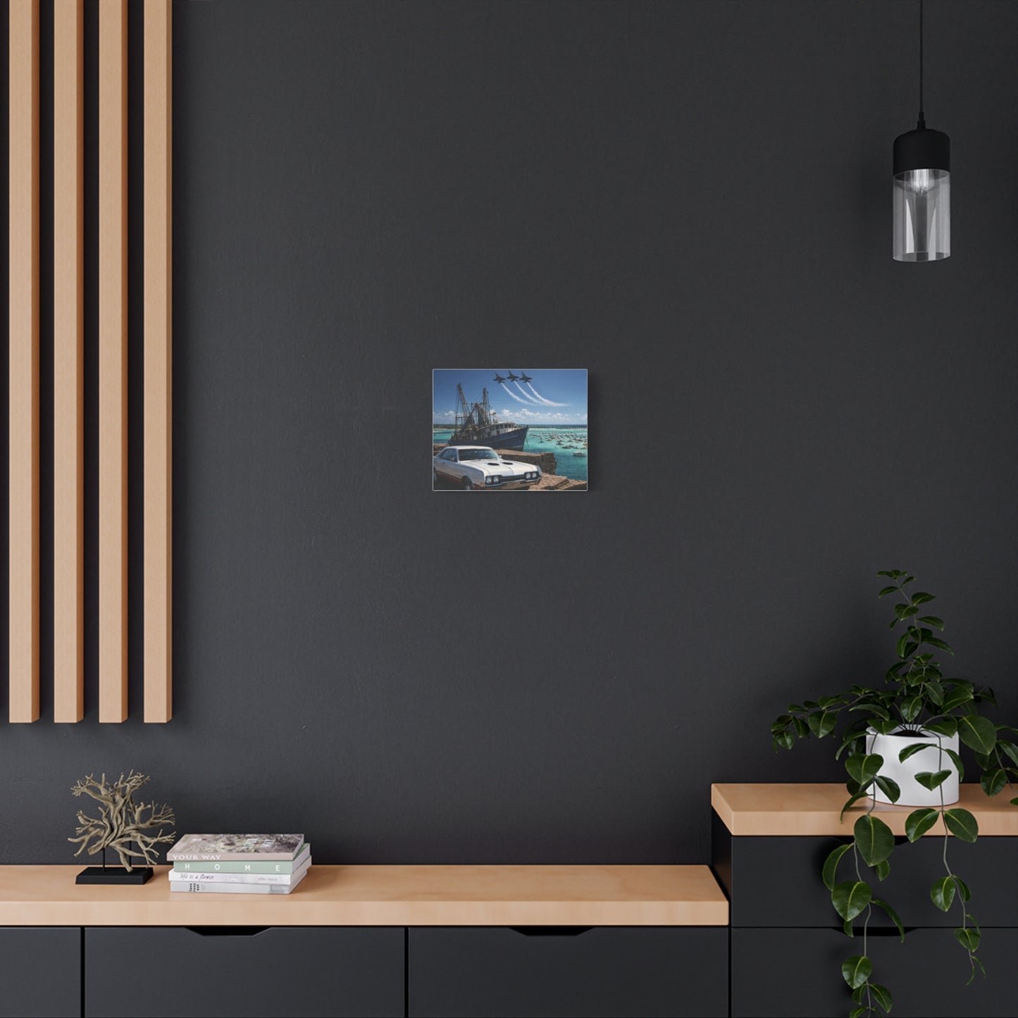 Viking Warrior Helmet Matte Canvas Print — Stretched Wall Art