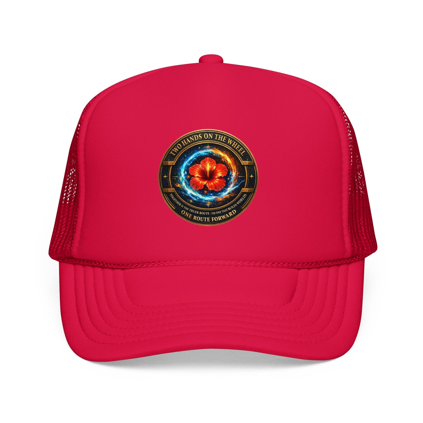 Trucker Hat — Cosmic Hibiscus Logo Foam Trucker Hat