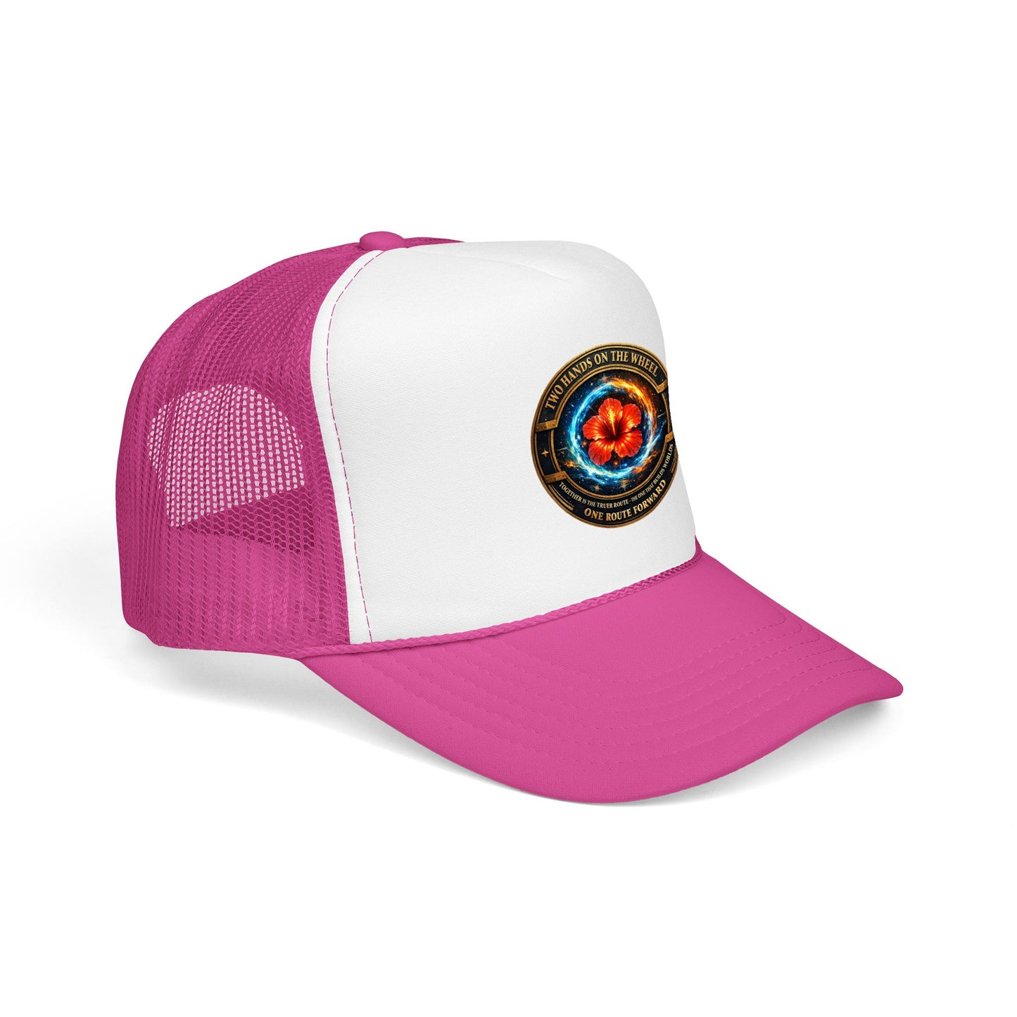 Trucker Hat — Cosmic Hibiscus Logo Foam Trucker Hat