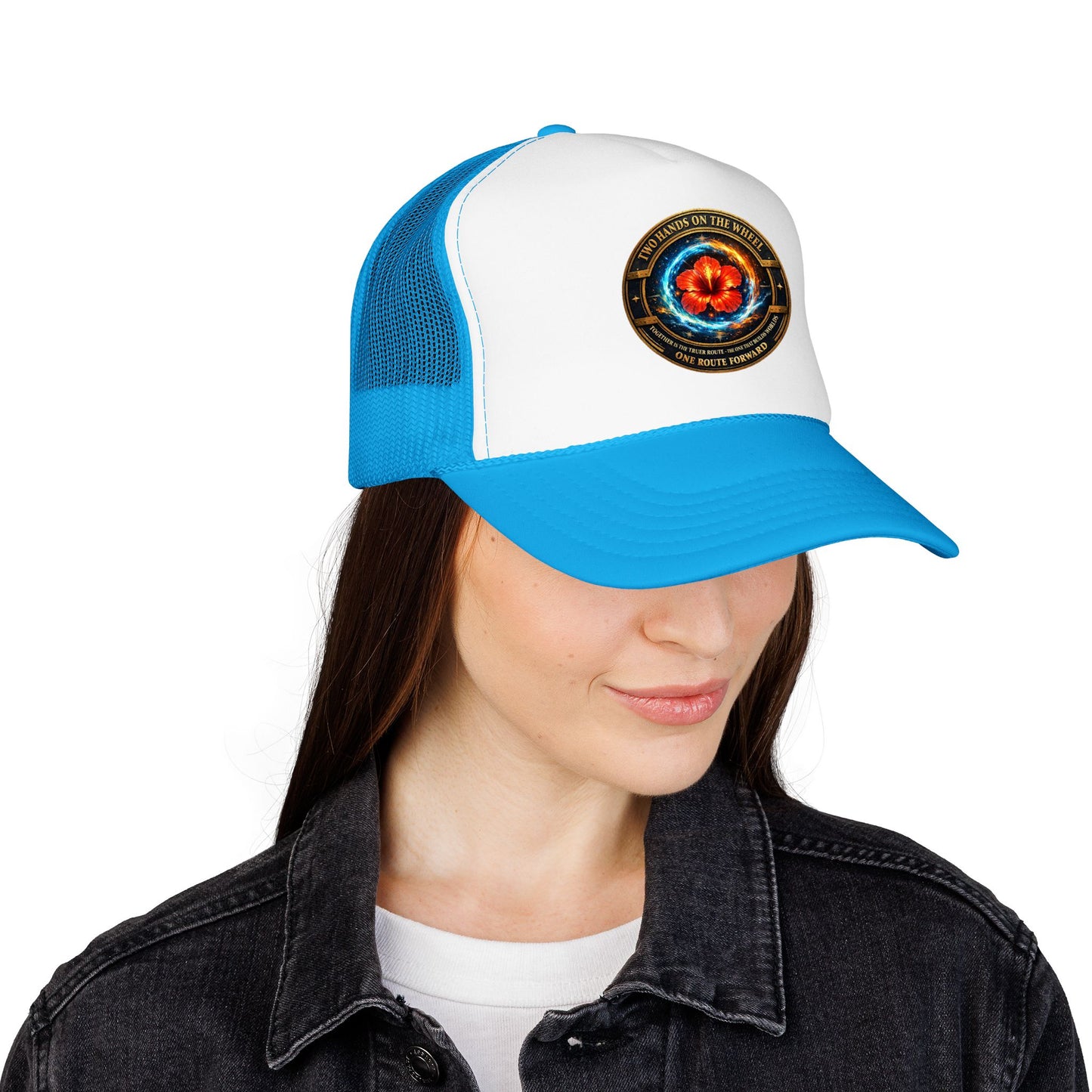 Trucker Hat — Cosmic Hibiscus Logo Foam Trucker Hat
